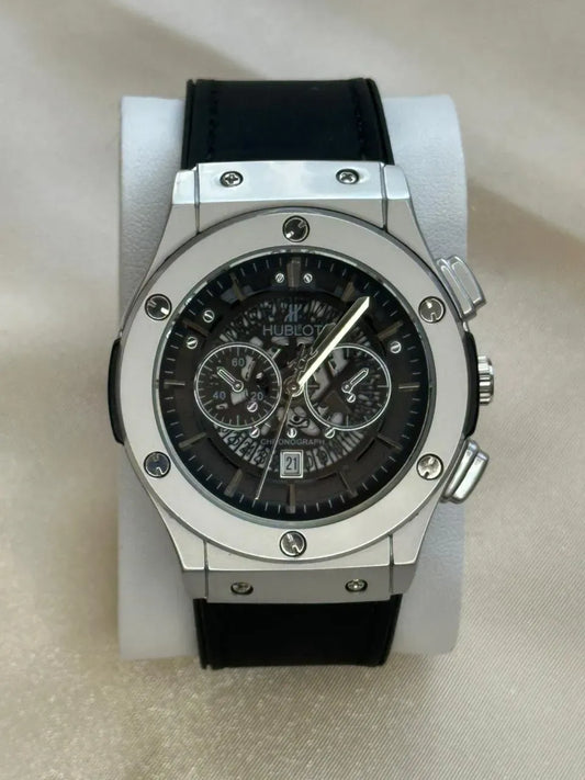 Hublot Geneve Classic Fusion Stainless Steel Quartz Watch -Black and silver