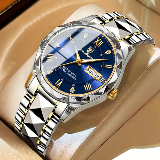 POEDAGAR Waterproof Luminous Calendar Men's Quartz